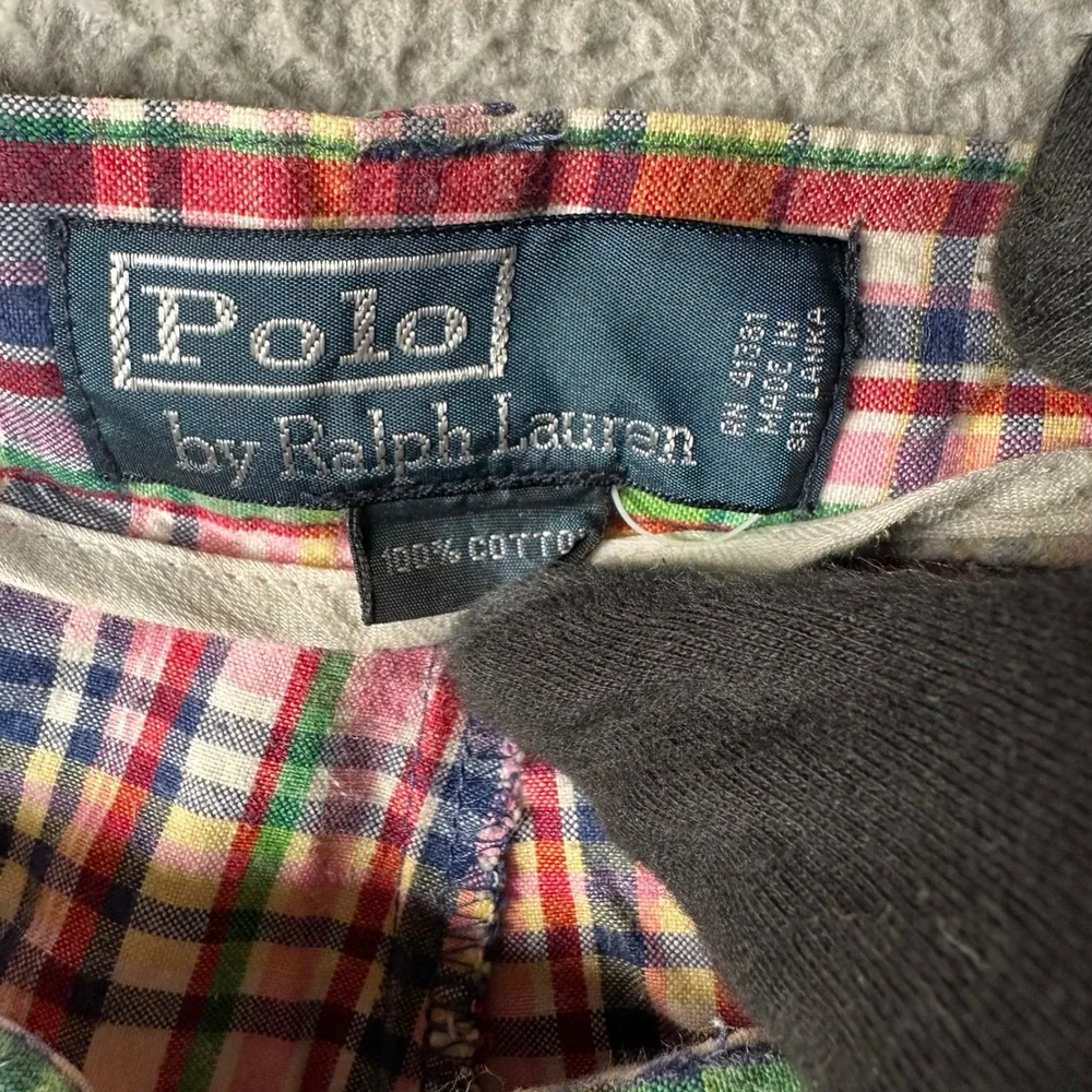 Polo Ralph Lauren Mens 38 Multicolor Madras Plaid Cotton Shorts Classic Fit Golf